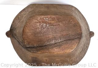 Primitive Carved Wooden Bowl