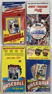 Four Display Boxes of Topps Baseball Cards from 1981, 1983, 1984 and 1986 (Note: Description Updated 1/31/25 @ 9:31ET)