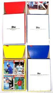 Four Display Boxes of Topps Baseball Cards from 1981, 1983, 1984 and 1986 (Note: Description Updated 1/31/25 @ 9:31ET)