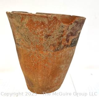 Pre-Columbian Mayan Mesoamerican Clay Vase with Paint