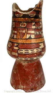 Pre-Columbian Mayan Mesoamerican Clay Vase with Paint