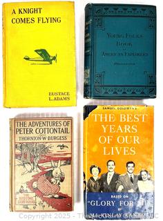 Four (4) Books Including Knight Comes Flying, The Best Years of our Lives, Peter Cottontail, and Young Folks Book of American Explorers