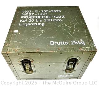 German Leitz Wetzlar Boresight Military Kit in Green Storage Chest