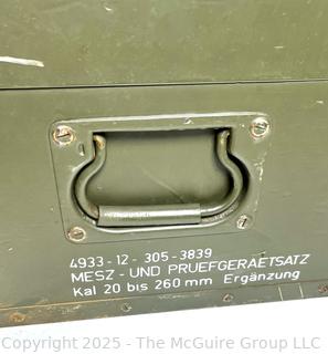 German Leitz Wetzlar Boresight Military Kit in Green Storage Chest