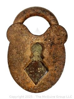 Civil War Era Padlock Stamped US On Lock Plate 