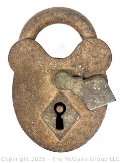 Civil War Era Padlock Stamped US On Lock Plate 