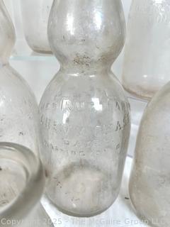 Thirteen (13) Glass Milk Bottles from Chestnut Farms Chevy Chase Dairy Washington DC