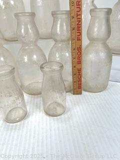 Thirteen (13) Glass Milk Bottles from Chestnut Farms Chevy Chase Dairy Washington DC