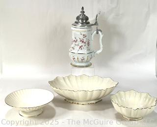 Three (3) Lenox Porcelain Bowls and Kuhr Muhlried Stein