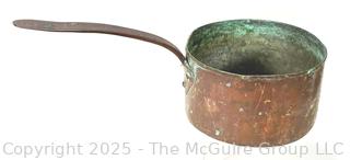 Hammered Copper Saucepot