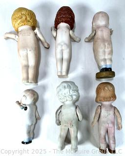 Six (6) Porcelain Dolls with Articulated Arms