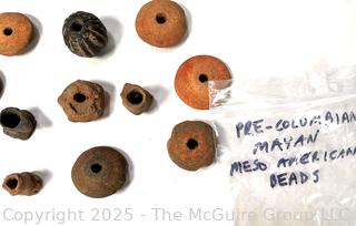 Pre-Columbian Mayan Mesoamerican Clay Artifact Beads