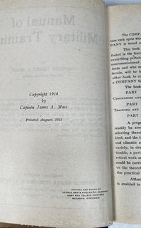 Manual of Military Training by Major James A. Moss, 1915 First Edition 