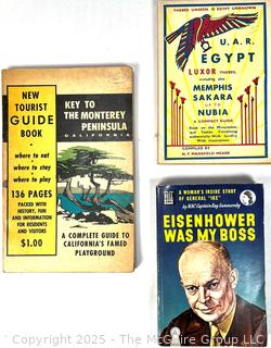 Three (3) Soft Cover Books, Including Eisenhower was My Boss, Travel Guide to Egypt and California.