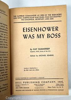 Three (3) Soft Cover Books, Including Eisenhower was My Boss, Travel Guide to Egypt and California.