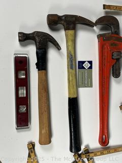 Hammers, Wrench, Level and Carpenters 6' Rule