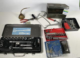 Ratchet Set, Allen Wrenches and Assorted Hand Tools