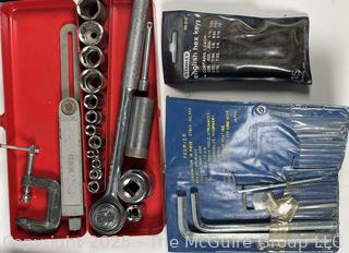 Ratchet Set, Allen Wrenches and Assorted Hand Tools