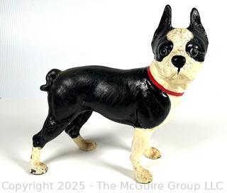 Cast Iron Boston Terrier Door Stop 