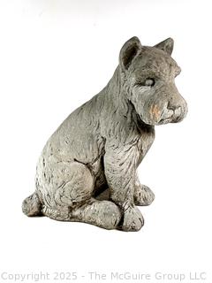 Cement Outdoor Garden Terrier Schnauzer Dog Statue