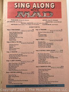 1961 Sing Along With Mad Song Lyrics Booklet