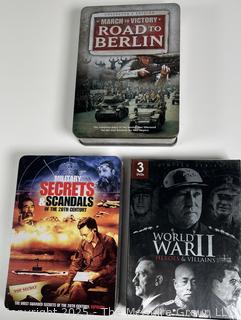 Three (3) WWII Military Sets of DVD's 