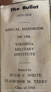 Group of Historical DVD titles and Copy of 1953-54 "The Bullet" handbook from Virginia Military Institute (VMI)