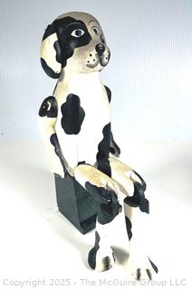 Wood Articulated Dog Figure