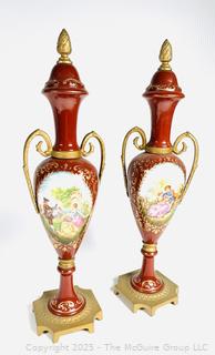 Pair of Porcelain Urns 