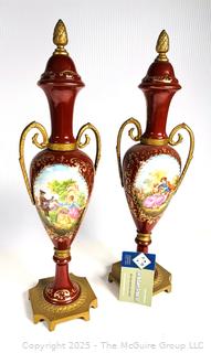 Pair of Porcelain Urns 