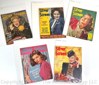 Five (5) Silver Screen Magazines from 1945