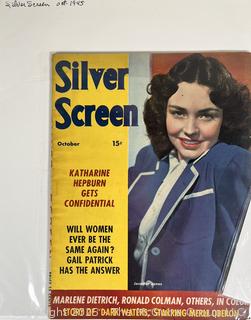 Five (5) Silver Screen Magazines from 1945