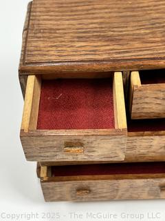 Four (4) Drawer Jewelry Chest. 5 1/4 x 3 x 5”