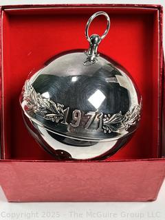 Wallace 25th Year Limited Edition Annual Sleigh Bell 1971-1995 Silver Plated