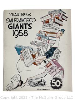 1958 San Francisco Giants Yearbook Baseball 