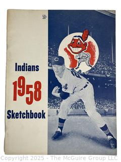 1958 Cleveland Indians Baseball Sketchbook 