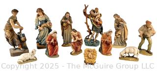 Twelve (12) Piece Nativity Crèche Figure Set  