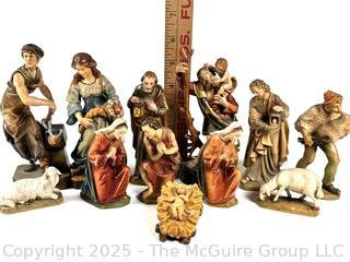 Twelve (12) Piece Nativity Crèche Figure Set  