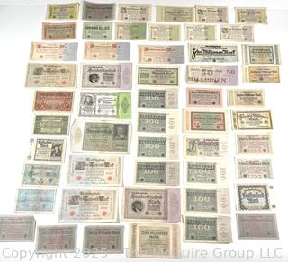 ??????????????? Large collection of German Banknotes. Various denominations. Dated 1923. Reichsbanknotes