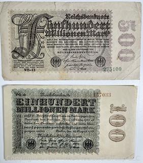 ??????????????? Large collection of German Banknotes. Various denominations. Dated 1923. Reichsbanknotes