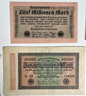 ??????????????? Large collection of German Banknotes. Various denominations. Dated 1923. Reichsbanknotes