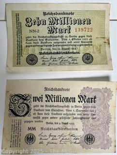 ??????????????? Large collection of German Banknotes. Various denominations. Dated 1923. Reichsbanknotes