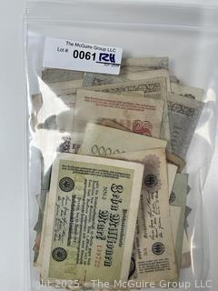 ??????????????? Large collection of German Banknotes. Various denominations. Dated 1923. Reichsbanknotes