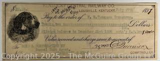 Five (5) 19th Century Bank Checks