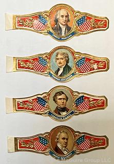 Four (4) Early 1900s Presidential Cigar Bands