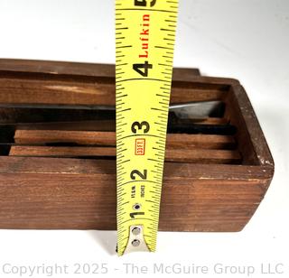 Vintage Set of Babbitt Bearing Steel Scrapers in Original Custom Made Wooden Box. Automotive Tools
