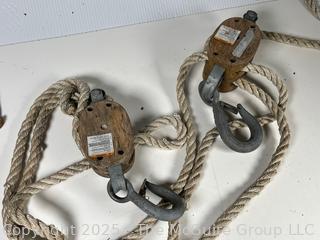 Vintage Crosby-Western Block & Tackle Pulleys