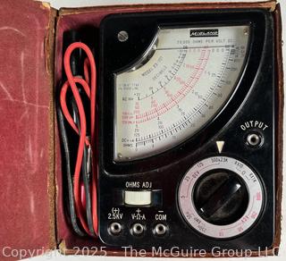 Unusual Midland 23-101 Multimeter With Original Carrying Case and Manual