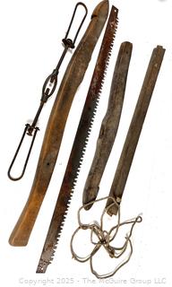 Antique Bow Saw Components