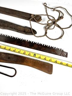 Antique Bow Saw Components